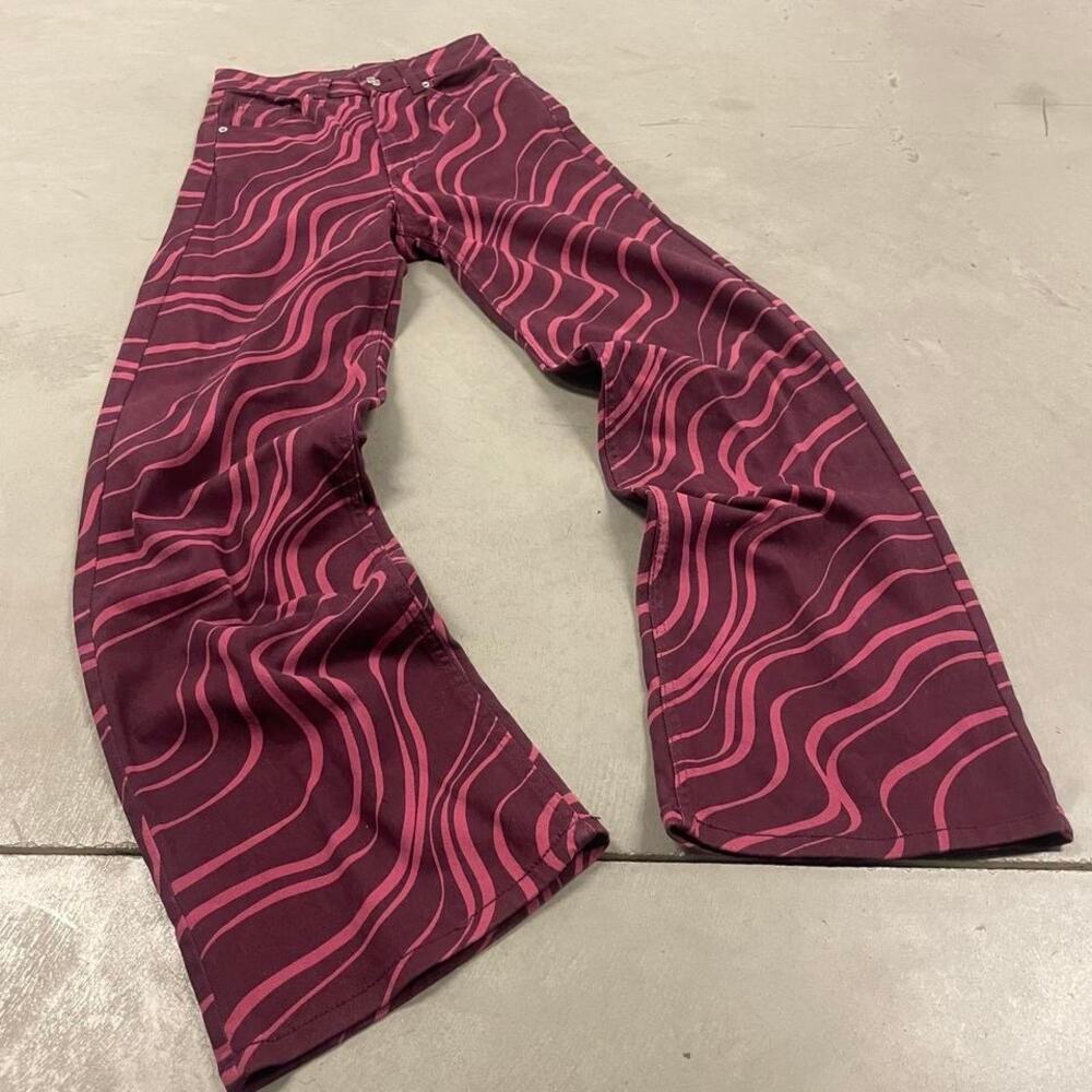 Baggy Y2K zebra print Jeans 24x32